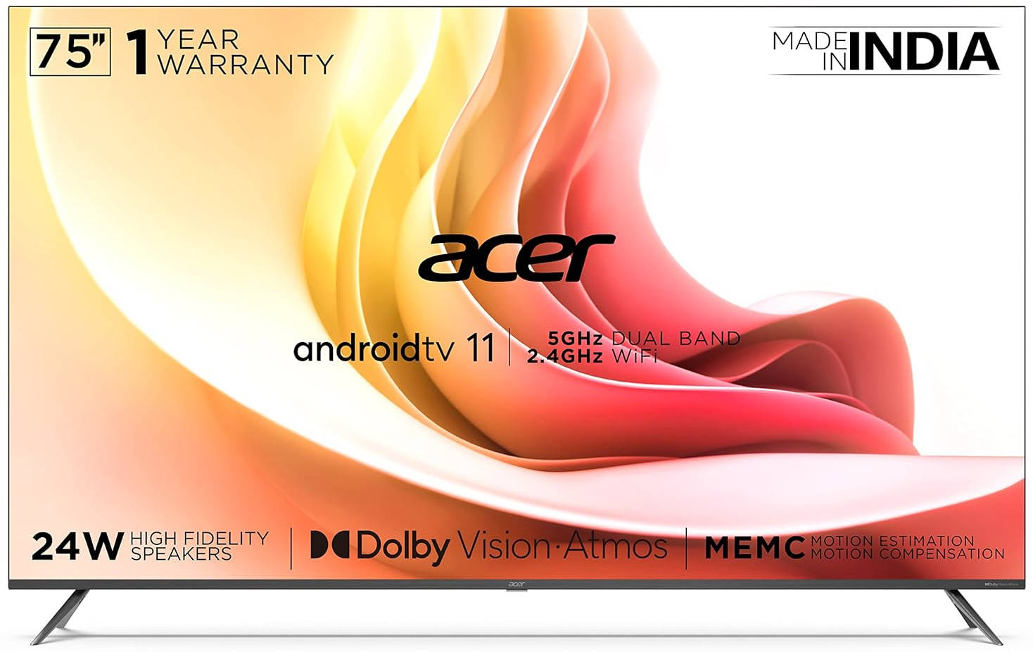Acer I Series AR75AR2851UDFL 75 inch (190 cm) LED 4K TV