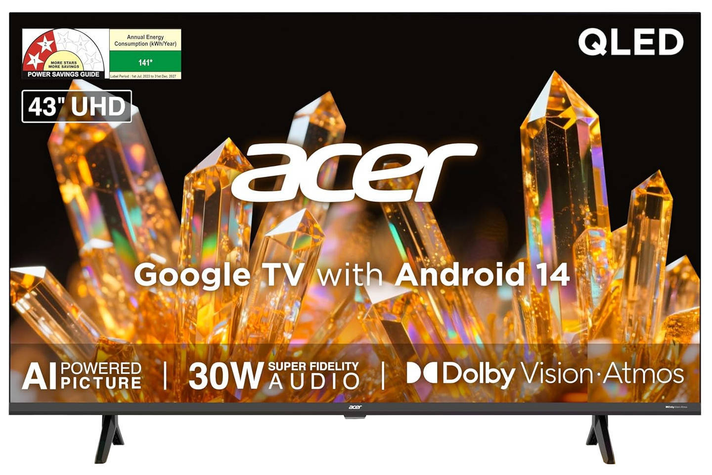 Acer Ultra V Series AR43QDVGU2875BD 43 inch (109 cm) QLED 4K TV