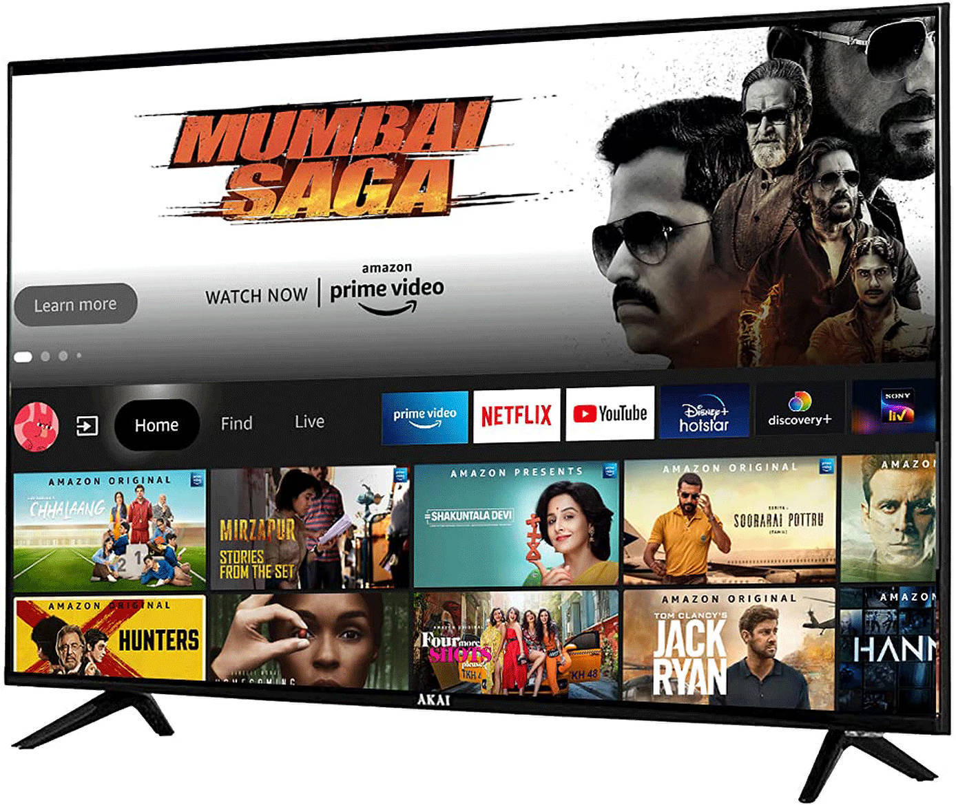 Akai AKLT43S-DFS6T 43 inch (109 cm) LED Full HD TV