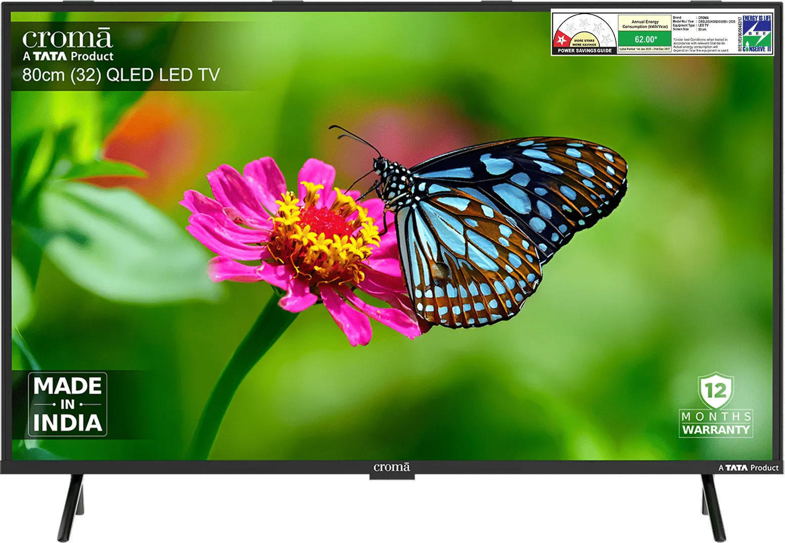 Croma CREL032HGQ333850 32 inch (81 cm) QLED HD-Ready TV