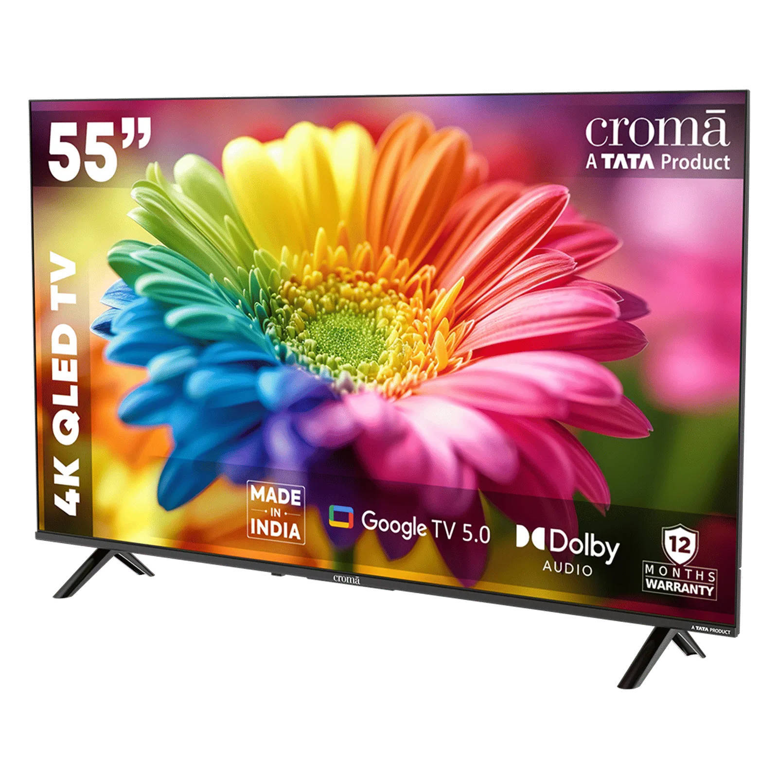 Croma CREL055UGQ333850 55 inch (139 cm) QLED 4K TV