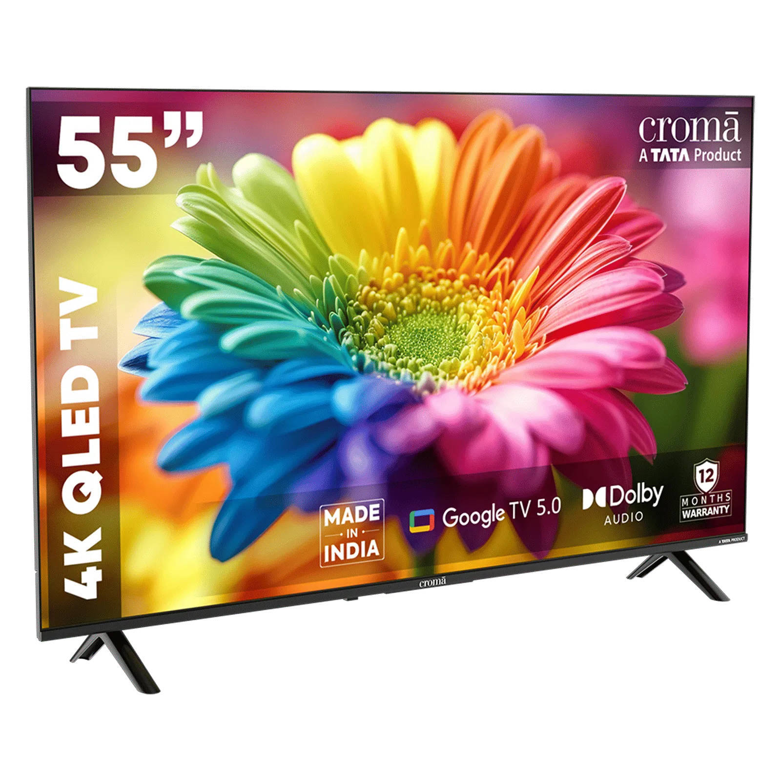 Croma CREL055UGQ333850 55 inch (139 cm) QLED 4K TV