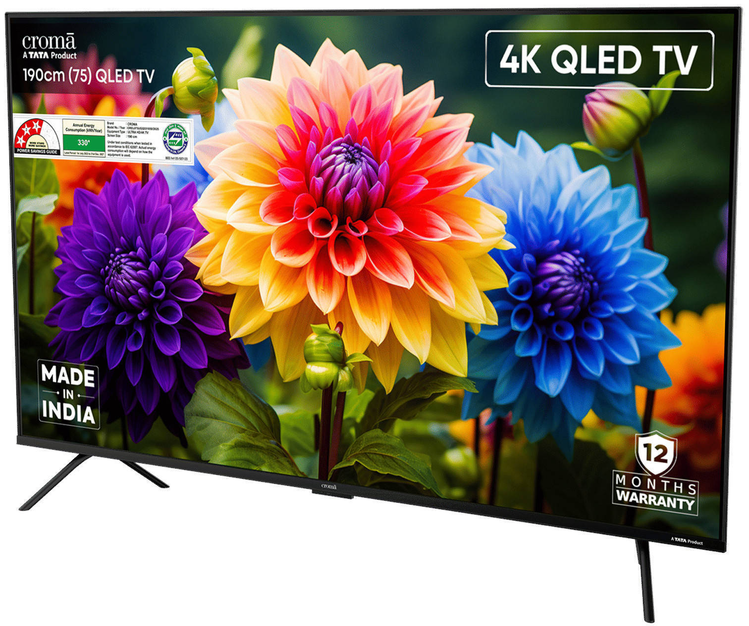 Croma CREL075UGQ331850 75 inch (190 cm) QLED 4K TV