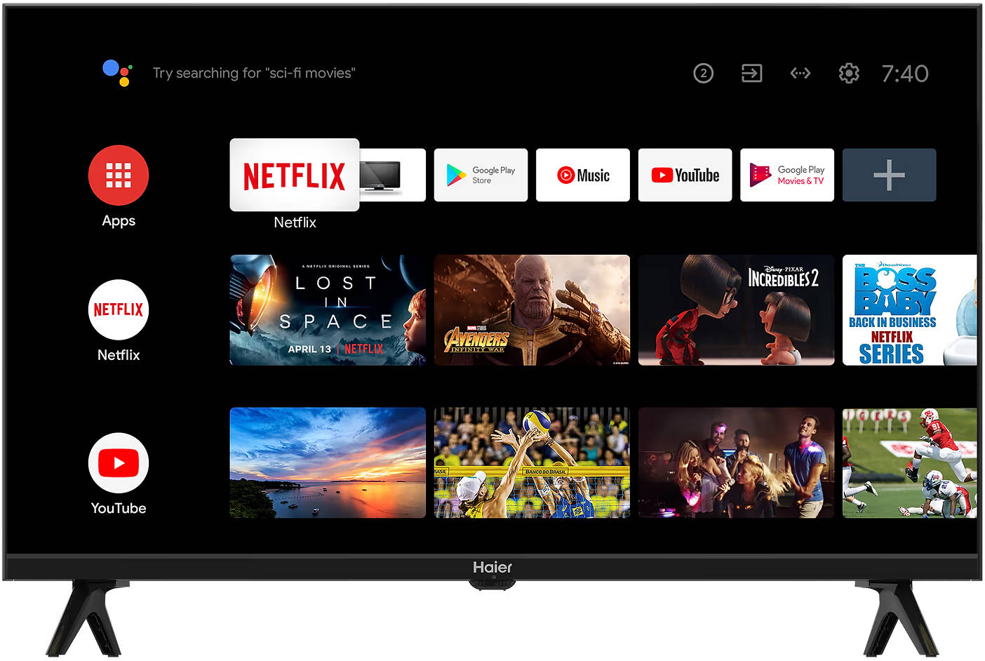Haier LE32K7200GA 32 inch (81 cm) LED HD-Ready TV