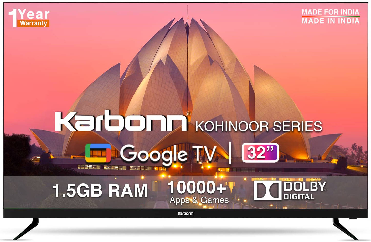Karbonn Kohinoor Series (KJSW32GSHD) 32 inch (81 cm) LED HD-Ready TV