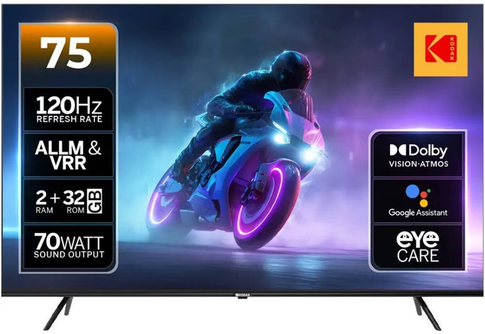 Kodak 75MX0019 75 inch (190 cm) QLED 4K TV
