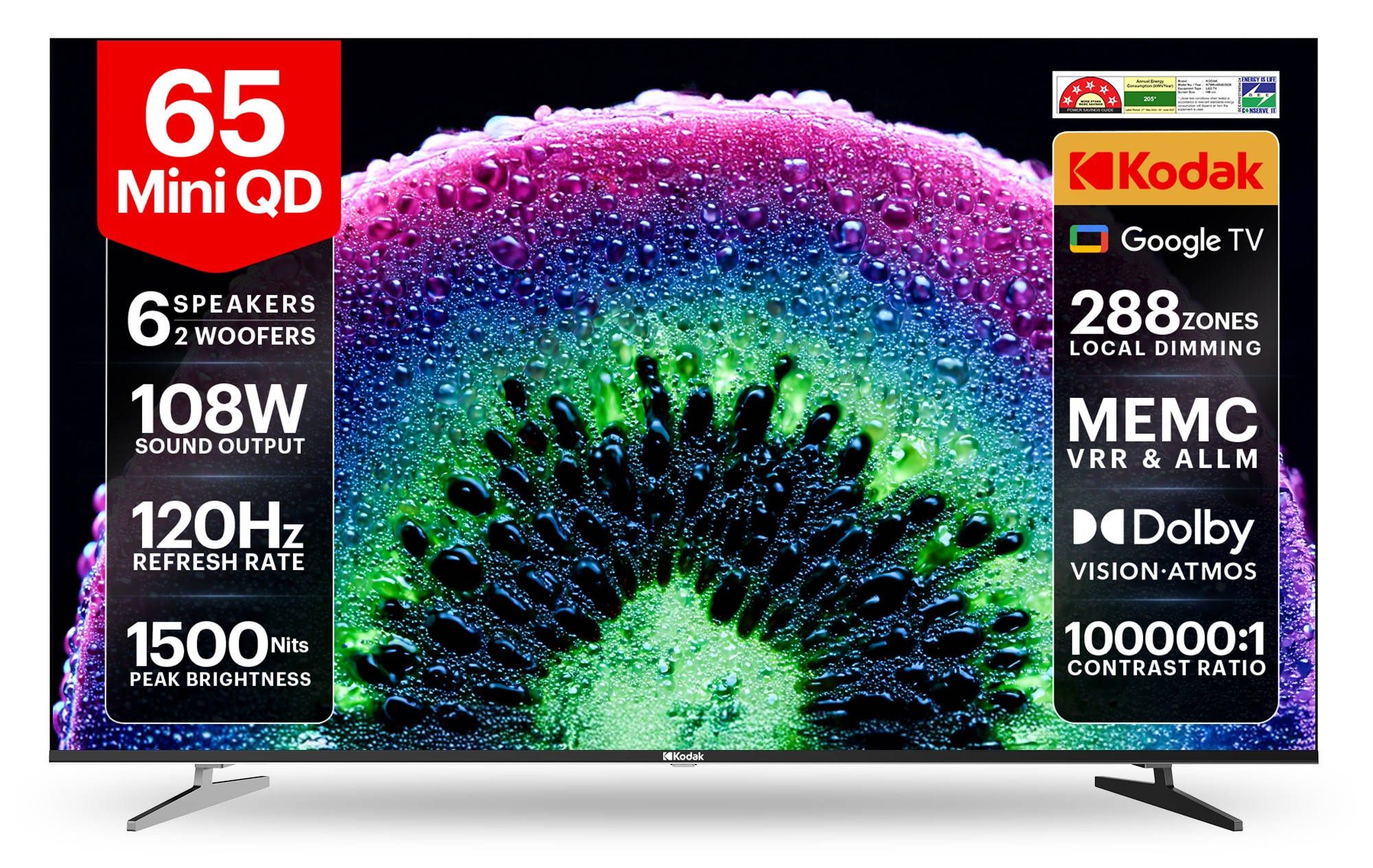 Kodak 65 inch (165 cm) QD-Mini LED 4K TV