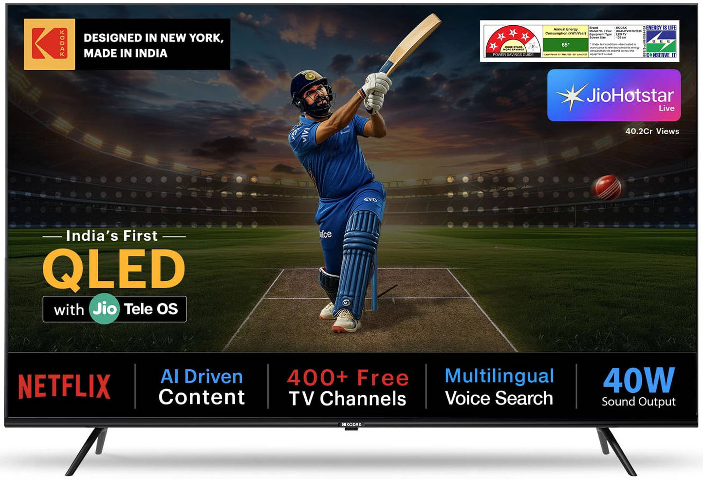 Kodak KQ43JTV0010 43 inch (109 cm) QLED 4K TV