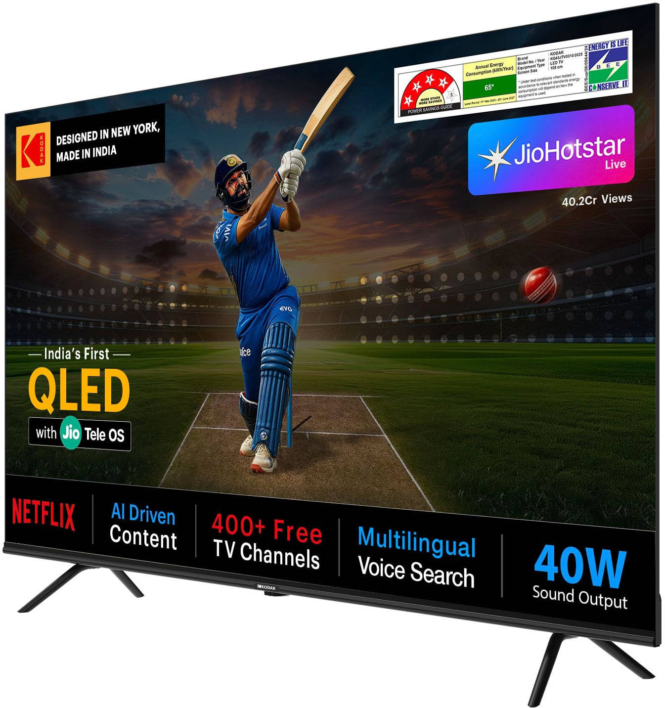 Kodak KQ43JTV0010 43 inch (109 cm) QLED 4K TV