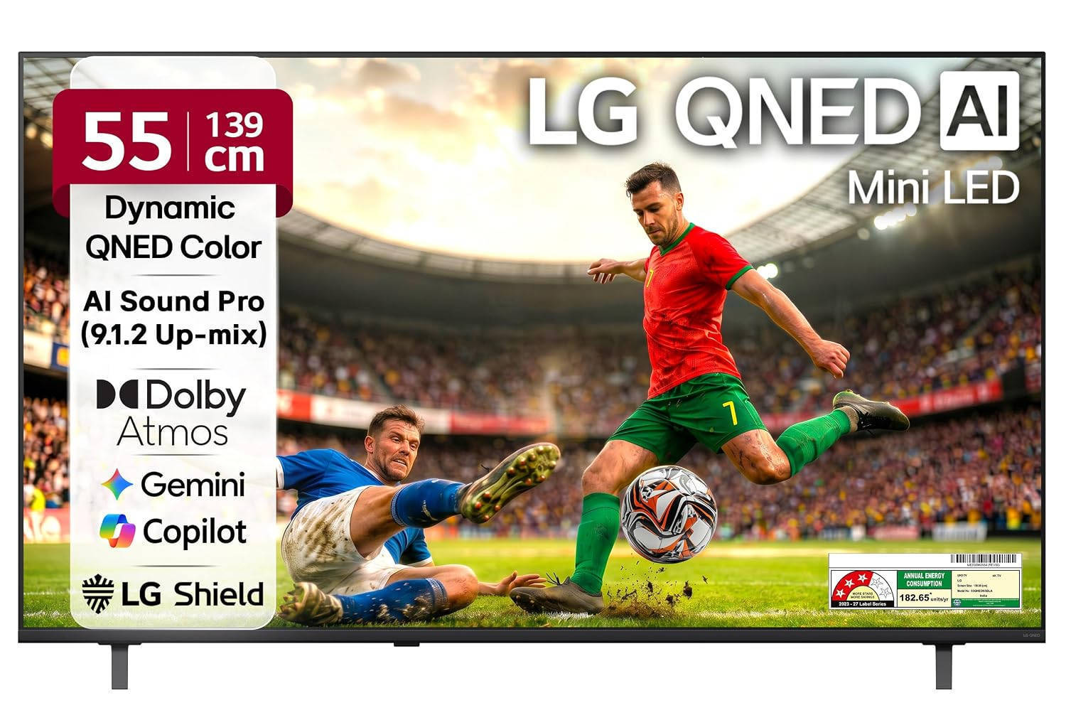 LG QNED65 AI 55QNED65BLA 55 inch (139 cm) Mini LED 4K TV