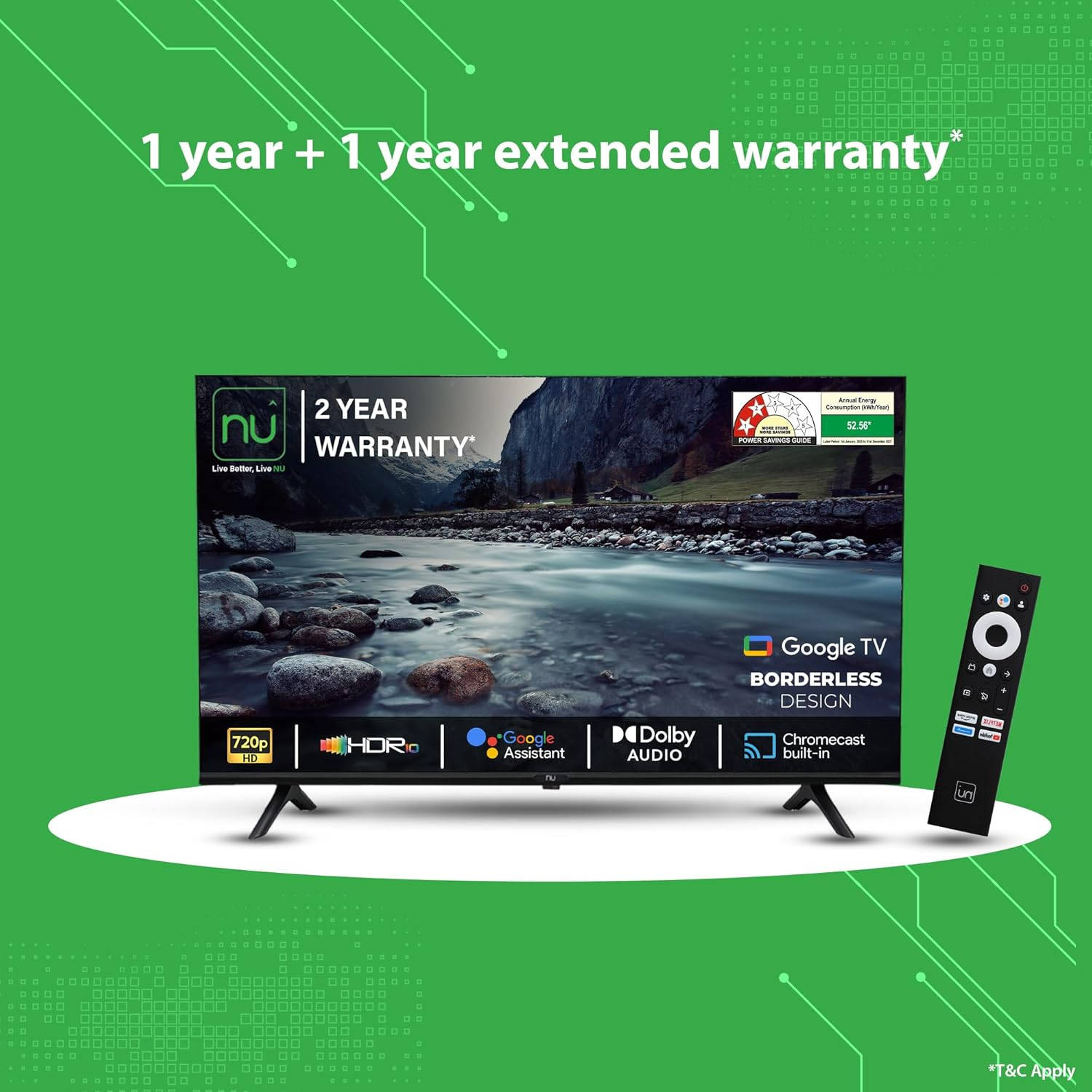 Nu LED32QUGNX 32 inch (81 cm) QLED HD-Ready TV