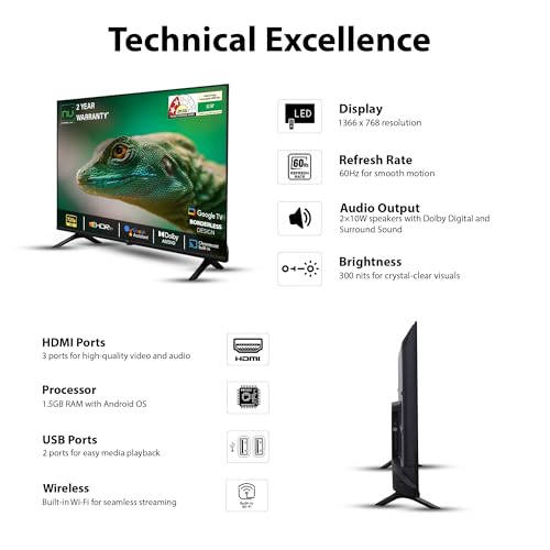 Nu LED32QUGNX 32 inch (81 cm) QLED HD-Ready TV