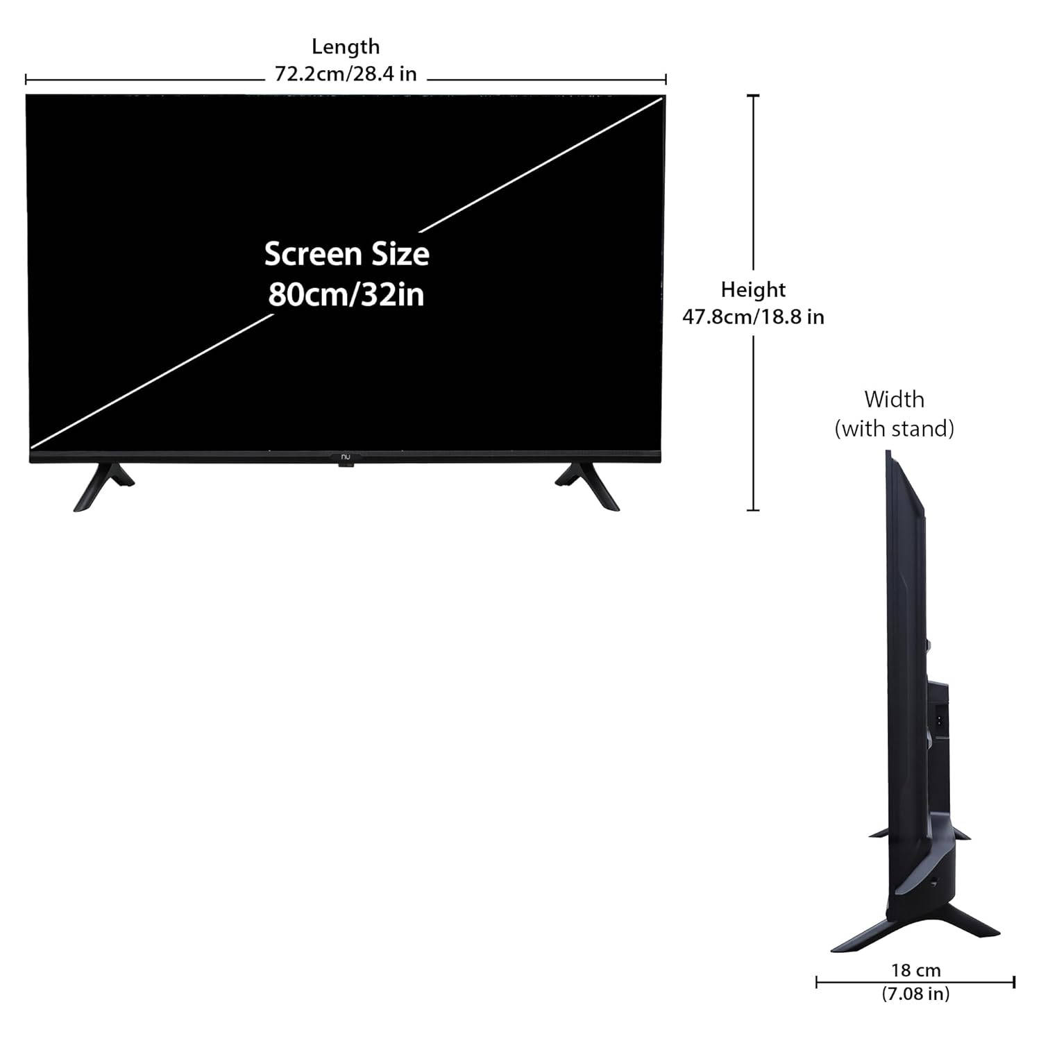 Nu LED32QUGNX 32 inch (81 cm) QLED HD-Ready TV