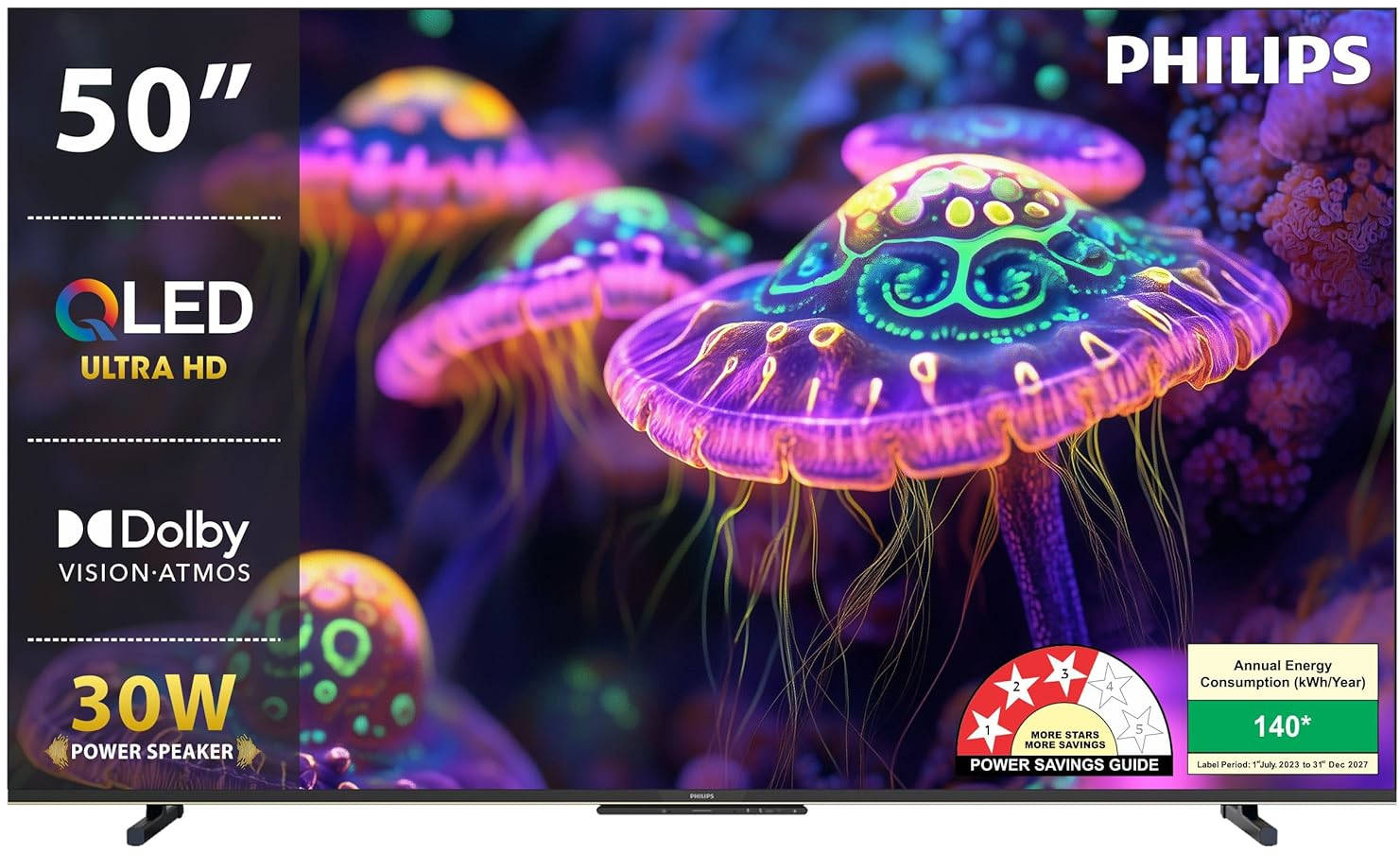 Philips Lumina Series 50PQT8100/94 50 inch (127 cm) QLED 4K TV