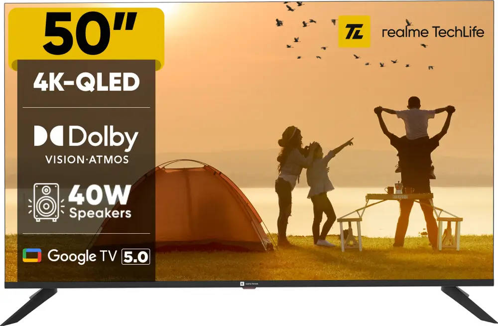 realme TechLife 50UHDGQRDDVQ 50 inch (127 cm) QLED 4K TV