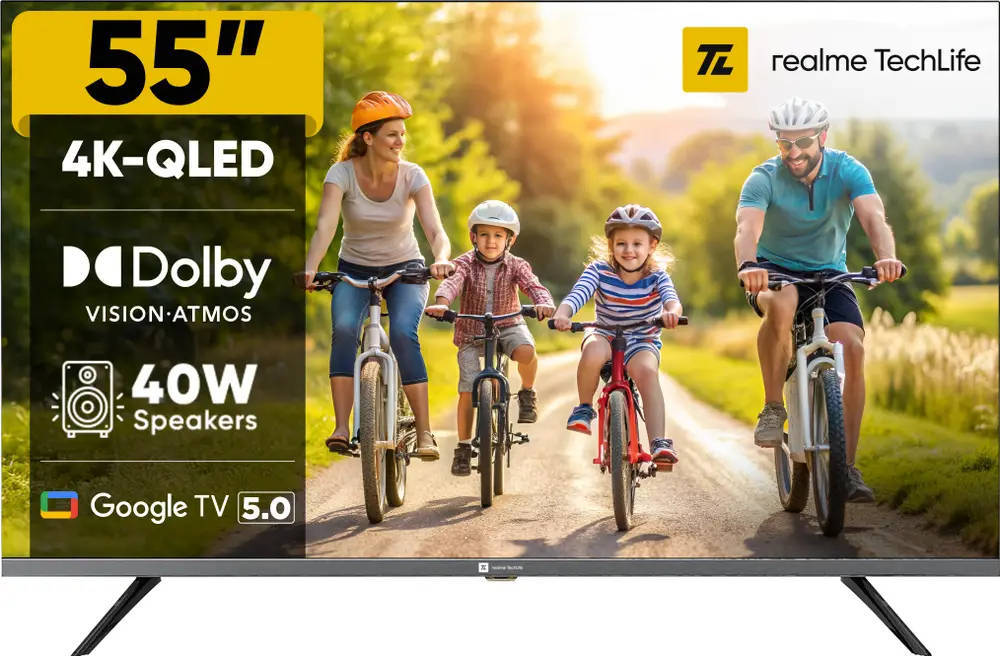 realme TechLife 55UHDGQRDDVQ 55 inch (139 cm) QLED 4K TV