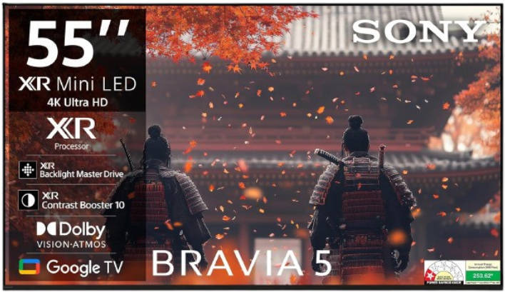 Sony BRAVIA 5 K-55XR50 55 inch (139 cm) Mini LED 4K TV