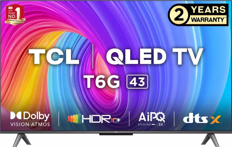 TCL 43T6G 43 inch (109 cm) QLED 4K TV