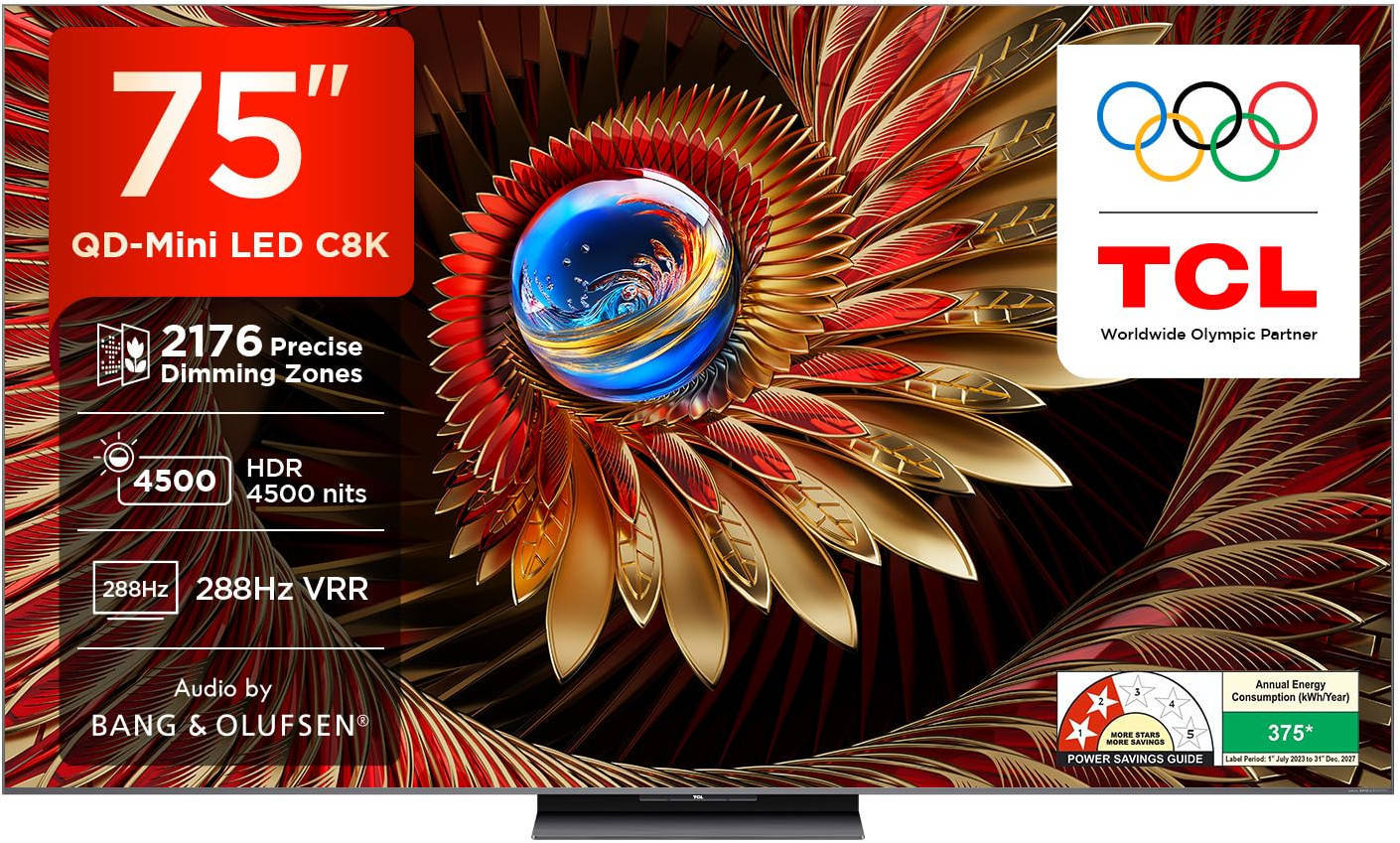 TCL 75C8K 75 inch (190 cm) QD-Mini LED 4K TV