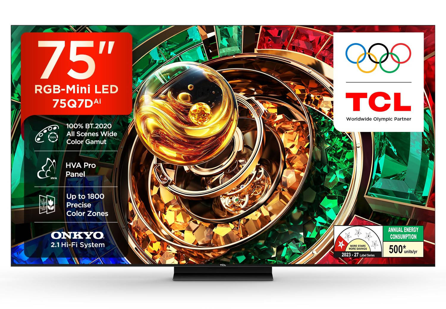 TCL 75Q7D 75 inch (190 cm) Mini LED 4K TV