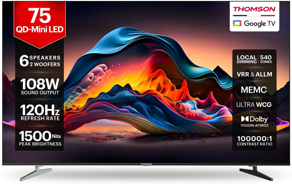 Thomson Masterclass Series TH75QDMini1044 75 inch (190 cm) QD-Mini LED 4K TV