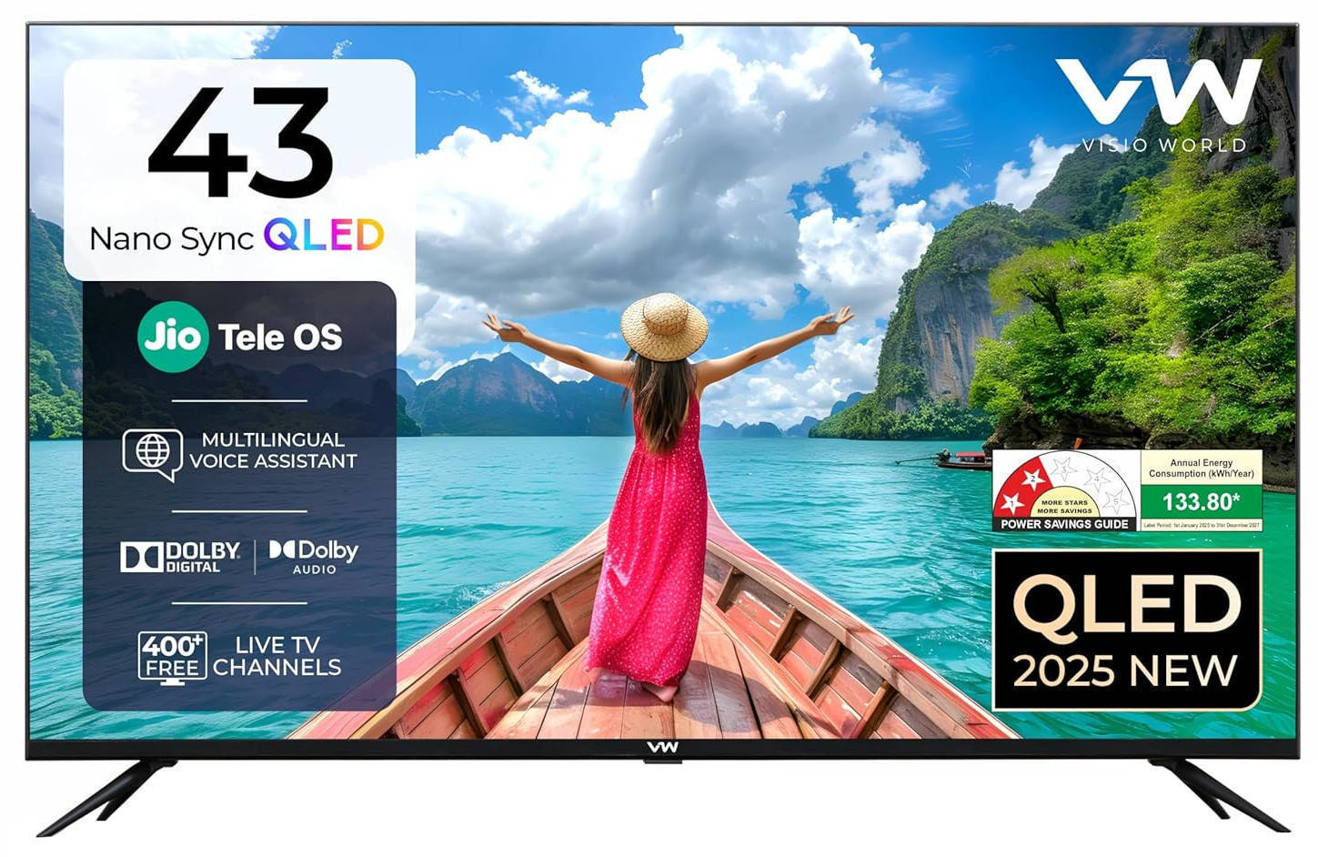 VW Nano Sync Series VW43JQ1 43 inch (109 cm) QLED 4K TV