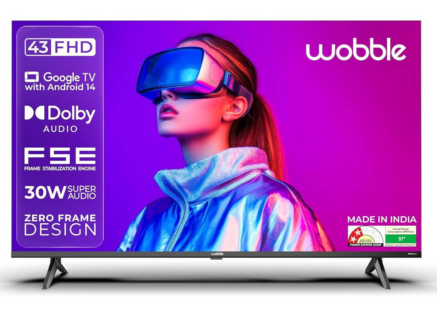 Wobble K WB43FDAGU2841D25 43 inch (109 cm) LED Full HD TV