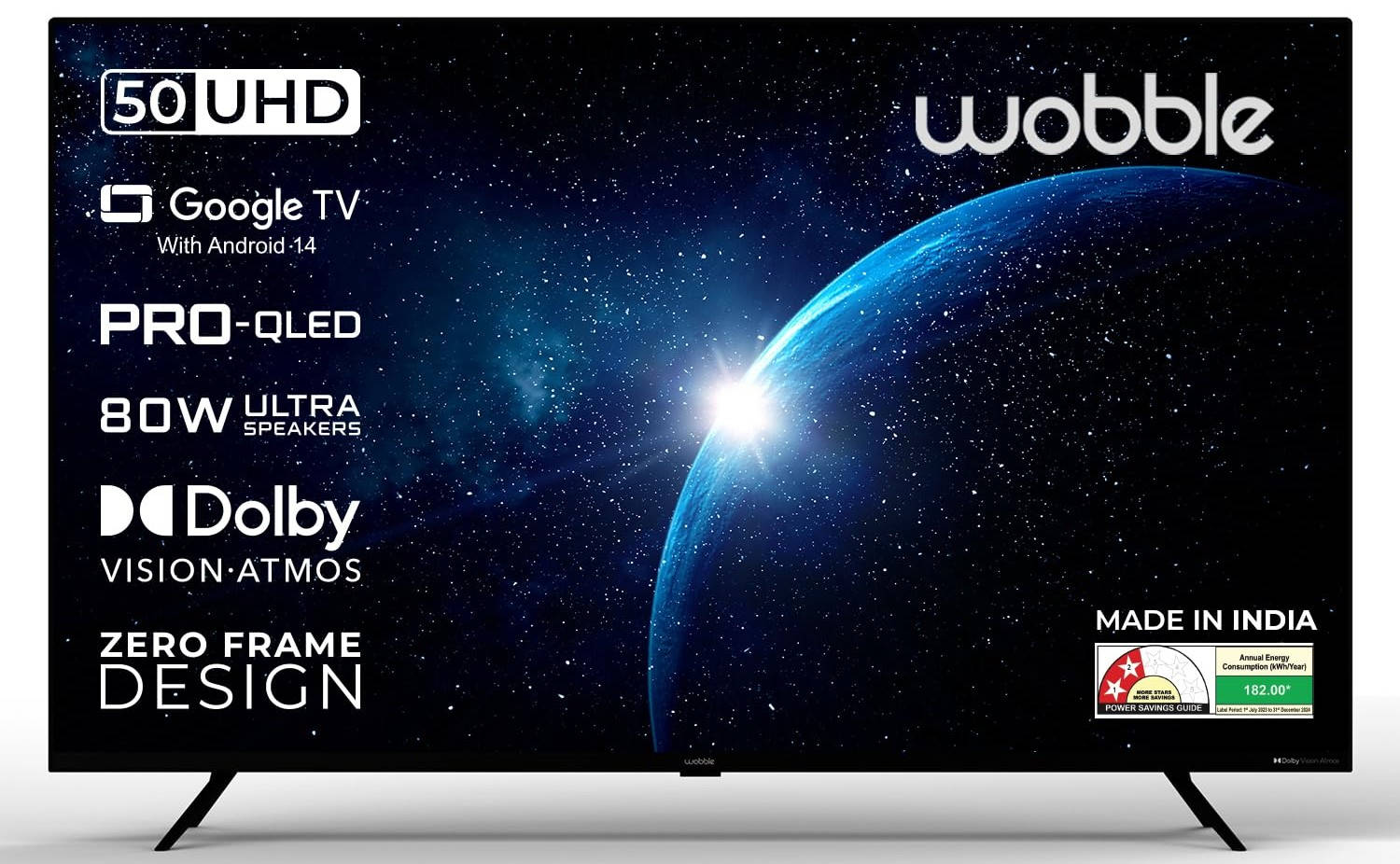 Wobble WB50QDXGU2875T24 50 inch (127 cm) QLED 4K TV